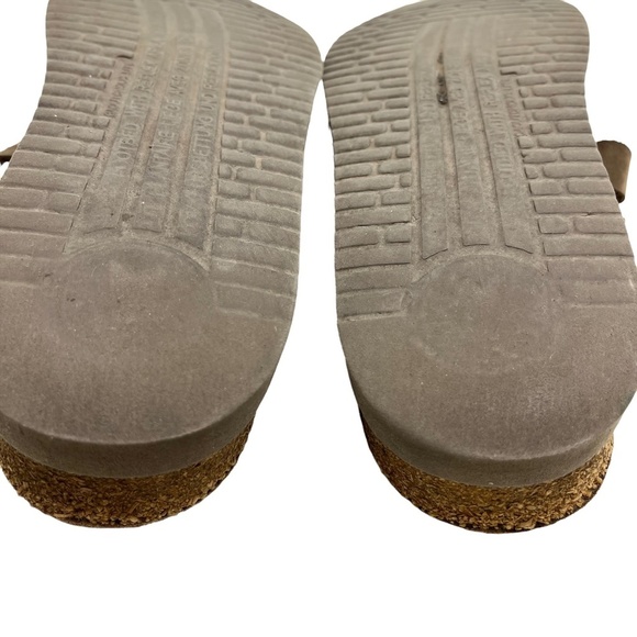 MEPHISTO Taupe Brown Genuine Leather Sandals Slides Flip Flops Casual Shoes 40 - Picture 16 of 16